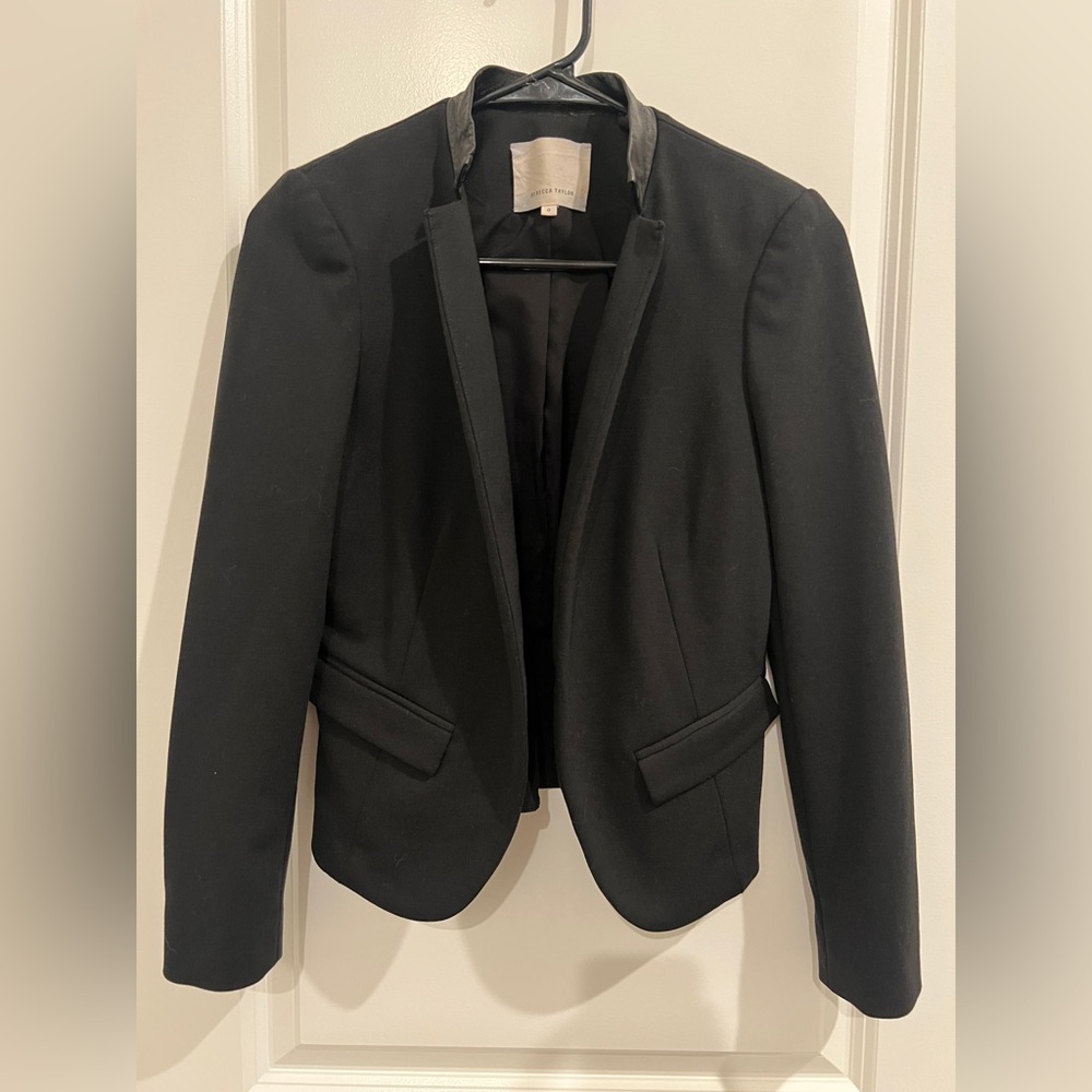Rebecca Taylor Women’s Black Blazer, Size 0 Xsmall, Business Blazer Suit Top